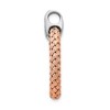 Black Bow Jewelry Rose Gold Tone Plated Silver & CZ Braided Oval Pendant, 17 x 30mm - 2 of 4