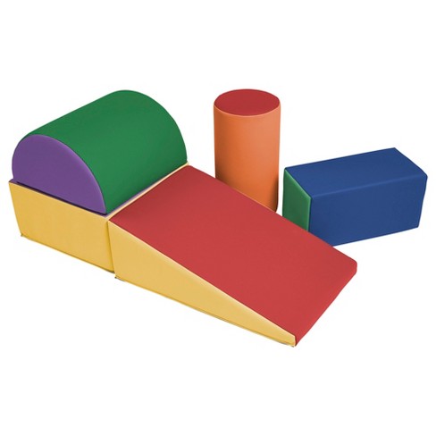 ECR4Kids SoftZone Soft Builder Blocks, Foam Shapes, Assorted, 16