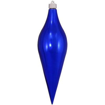 Christmas by Krebs Azure Blue and Silver Shatterproof Christmas Long Drop Ornament 12.5" (320mm)