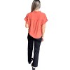 Women's Short Sleeve Button Down Blouse Top - Vine & Love - 3 of 3