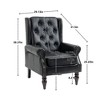 Wood Frame Armchair, Modern Accent Chair Lounge Chair with Sturdy Wood Legs for Living Room Bedroom - 4 of 4