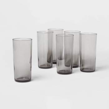 Le'raze Drinking Glasses Set Of 4 - Can Shaped Glass Cups With Straws, 16oz  : Target
