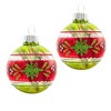 Christopher Radko 2.0 Inch Vintage Flocked Ornament Set Patterns Glitter Scenes Tree Ornament Sets - 4 of 4