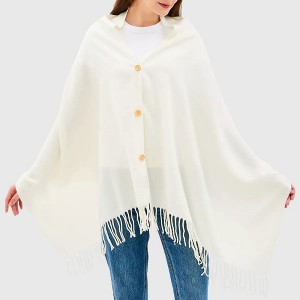 Alpine Swiss Womens Shawl Evening Wrap Pashmina Large Scarf Fringe Cape - 1 of 4