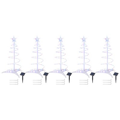 Yescom Munchkin  5 pack 2ft Spiral Tree for Indoo forr Outdoor Holiday Christmas Decoration Multi-Color Multicolor