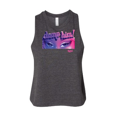 Women's Bratz Eyes Graphic Racerback Tank - Heather Charcoal - Medium