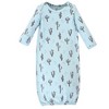 Touched by Nature Baby Boys Organic Cotton Long-Sleeve Gowns 3pk, Cactus Llama - 2 of 4