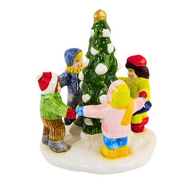 Enesco 4.0 Inch Kids Around The Tree The Original Snow Village Series Village Figurines