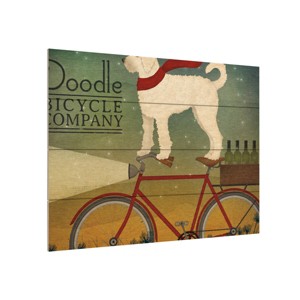 Trademark Fine Art -Ryan Fowler 'White Doodle on Bike Summer' Canvas Art - 1 of 4