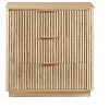 Homy Casa 3-Drawer Storage Cabinet with Textured Fronts for Bedroom, Living Room, or Entryway, Natural - 4 of 4