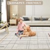 Washable Modern Abstract Rug Non Slip Low Pile Rug Soft Contemporary Throw Floor Cover Foldable Indoor Carpet for Living Room Bedroom Playroom - 4 of 4