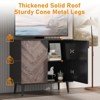 Modern Storage Free Standing Accent Cabinet, Buffet Cabinet with Doors, Wood Finish Sideboard Buffet with Storage - 3 of 4
