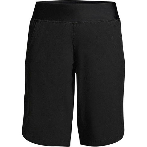 Lands' End Women's Plus Size 11 Inch Quick Dry Modest Swim Shorts With  Panty - 18w - Black : Target
