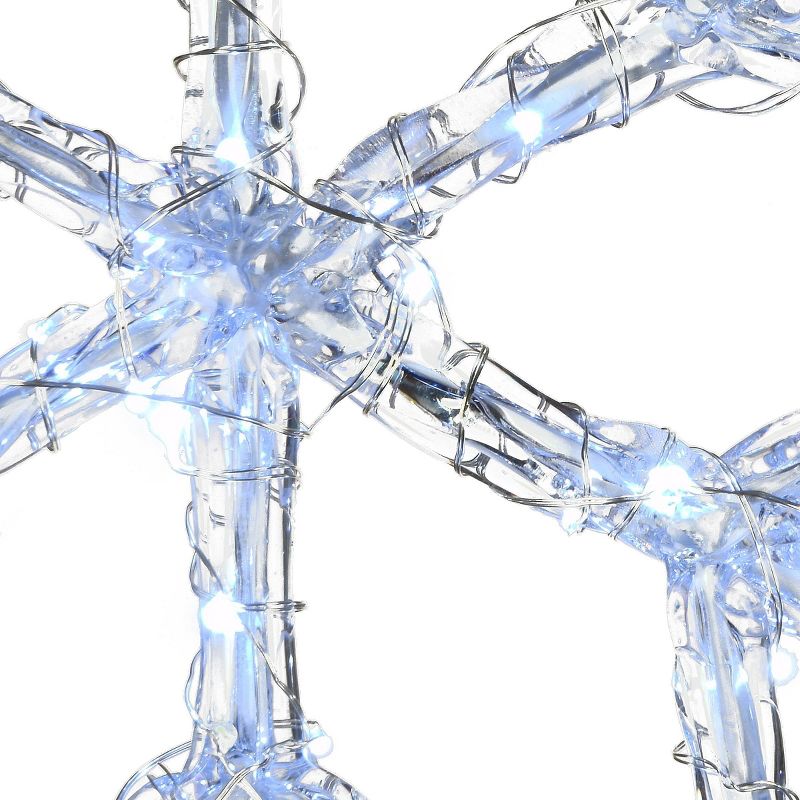 2pc LED Diamond Tip Ice Crystal Snowflake Novelty Silhouette Light - National Tree Company, 4 of 8