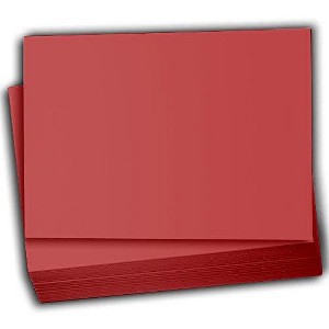 Hamilco Colored Scrapbook Cardstock Paper 5x7 Card Stock Paper 65 lb Cover 100 Pack (Crimson Red) - 1 of 4