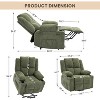 Power Lift Recliner Chair with Massage & Heat, Dual Motor Oversized, Steel Frame & Soft Fabric, 350lb Capacity - 3 of 4