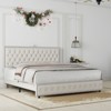 Okak Full Platform Bed Frame Upholstered Bed with Adjustable Height Headboard and USB Charger Music Speaker Star Projector Noise-Free - 3 of 4