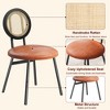 Dining Chairs Set of 2, Rattan Kitchen Chairs with Thicken Upholstered, Modern Dining Room Chairs Set of 2, Space Saving Dining Chairs - 3 of 4