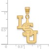 Black Bow Jewelry 14k Yellow Gold Louisiana State Fighting Tigers NCAA Large Pendant - 2 of 3