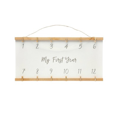 Pearhead Wooden First Year Wall Frame