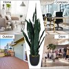 Costway Artificial Snake Plant 35.5''Fake Sansevieria Indoor-Patio Decor Green - 4 of 4