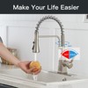Single-Handle Pull-Down Sprayer 3 Spray High Arc Kitchen Faucet With Deck Plate - 4 of 4