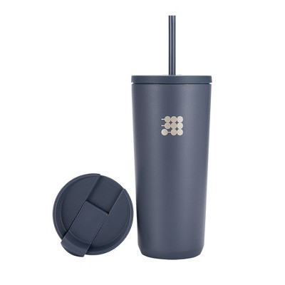 Cubitt Travel Mug 20 oz Double Walled Vacuum Insulated Stainless Steel with 2 lids, Straw and Coffe, Cupholder Friendly, Perfect for Hot & Cold Beverages