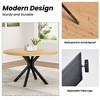 GlasFlength Desks, Round Dining Table with Mid-Century Style, Multi-Purpose, for Kitchen, Dining Room, Brown, 47.2"*47.2"*29.5" - 4 of 4