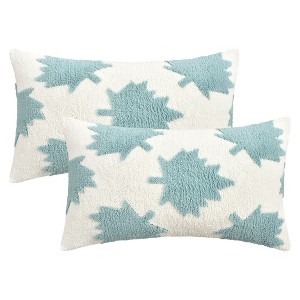 REGALWOVEN Pack of 2 Maple Leaf Jacquard Decorative Throw Pillow Covers Soft Cushion Cases for Couch Sofa Living Room - 1 of 4