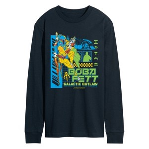 Men's - Star Wars - Dark Digital Boba Fett Long Sleeve Graphic T-Shirt - 1 of 3