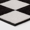 4'x5'5" Washable Small Checker Accent Rug Charcoal and Ivory - Room Essentials™: Checkered, OEKO-TEX Certified - 3 of 4