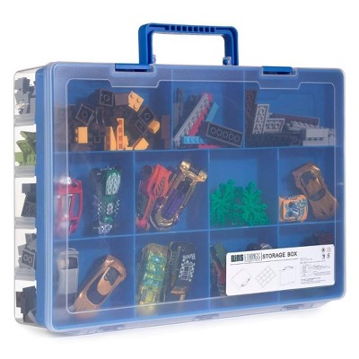 Blue Plastic Toy Organizer with 30 Compartments