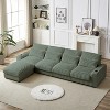 TiramisuBest 87" No-Assembly Oversized Sectional Chaise, Plush Reclining Sofa Bed for Indoor Living Room & Bedroom-Beige - 4 of 4