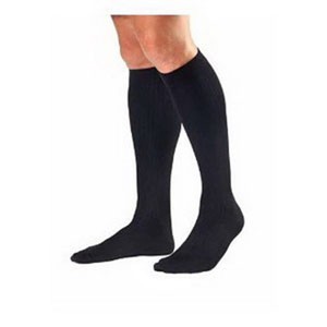 JOBST Men's Ribbed Knee-High Compression Socks - Firm (20-30 mmHg) - Medium - Black - 1 of 1