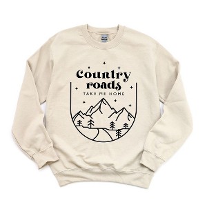 Simply Sage Market Women's Graphic Sweatshirt Country Roads Mountains - 1 of 3