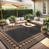 Modern Easy Jute Rug Machine Washable Geometric Bordered Indoor Outdoor Carpet - 4 of 4