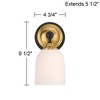Possini Euro Design Possini Euro Zaragoza 9 1/2" High Gold and Black Wall Sconce Set of 2 - 4 of 4