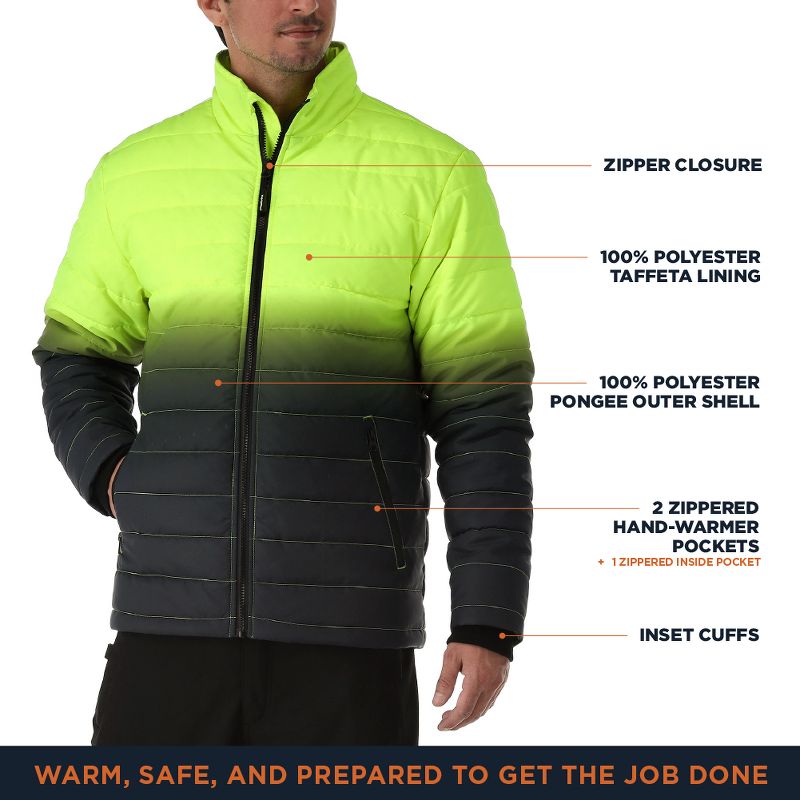 RefrigiWear Enhanced Visibility Quilted Water-Repellent Insulated Jacket, 4 of 8