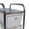 J&V TEXTILES Rolling Storage Cart and Organizer with Plastic Drawers - 2 of 4
