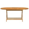 vidaXL Garden Table Wood Brown Solid eucalyptus wood Medium Foldable - 3 of 4