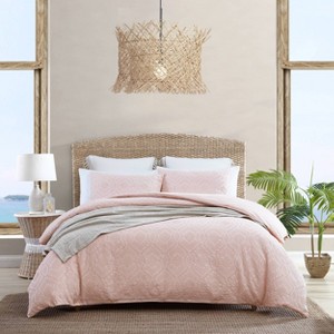 Tommy Bahama 3pc Textured Waffle Comforter & Sham Set - 1 of 4