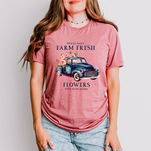 Simply Sage Market Farm Fresh Flowers Truck Short Sleeve Tee - 1 of 4