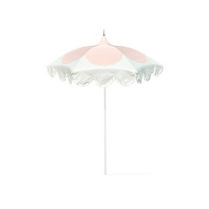 MINNIDIP Round Scalloped Petal Market Patio Umbrella - Blush - 1 of 4