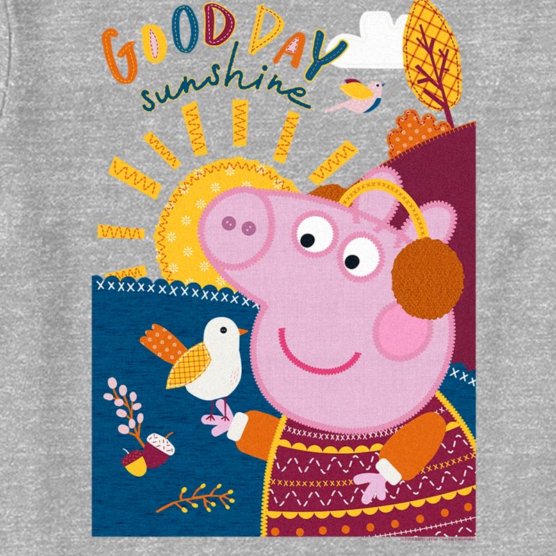 Toddler's Peppa Pig Good Day Sunshine Embroidery T-Shirt, 2 of 4