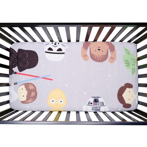 Star Wars Grogu Bamboo & Friends Fitted Crib Sheet Standard by Little Sleepies