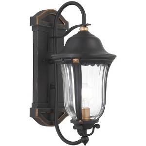 Minka Lavery Vintage Outdoor Wall Light Fixture Sand Coal 17" Clear Seedy Glass for Post Exterior Barn Deck House Porch Yard Patio - 1 of 3
