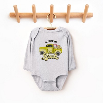 The Juniper Shop Loads Of Luck Retro Truck Baby Long Sleeve Bodysuit