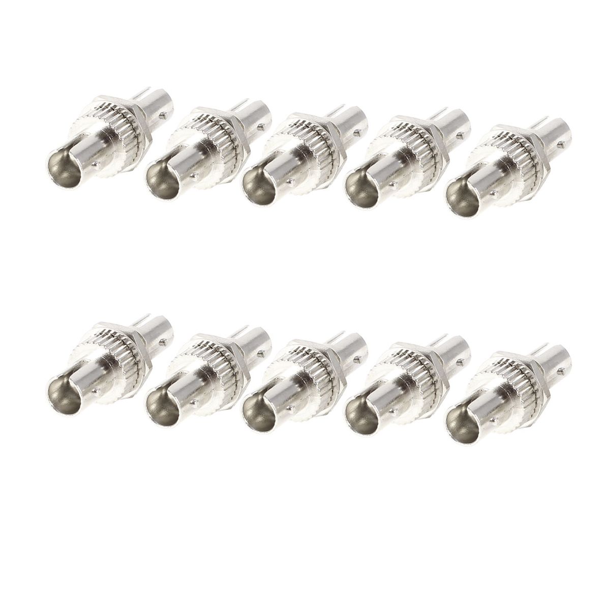 Unique Bargains Single Mode Plastic Metal Flange Fiber Optical Connector 10 Pcs