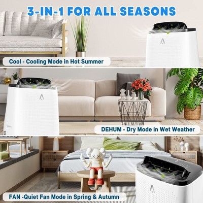 Aeric 8,000 BTU White Portable Air Conditioner with Remote