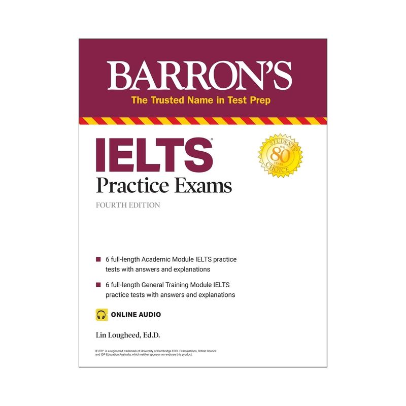 Ielts Practice Exams (with Online Audio) - (Barron's Test Prep) 4th Edition by  Lin Lougheed (Paperback), 1 of 2